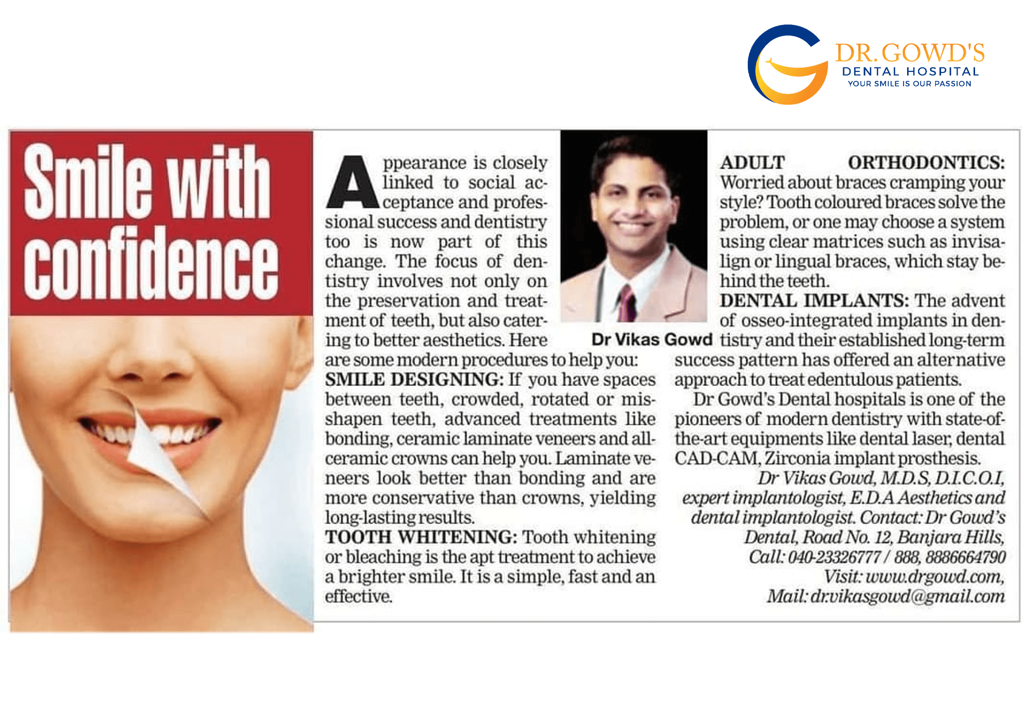 Smile With Confidence Dr Vikas Gowd Smile With Confidence - Dr Vikas Gowd