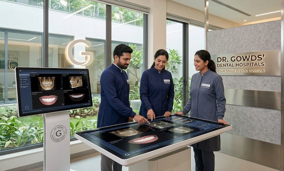 A medium horizontal shot of a diverse cohesive team of three specialists