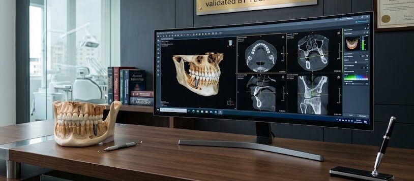 Modern dental consultant desk at Dr. Gowd’s Dental Hospitals