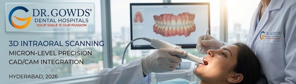 Advanced dental technology at Dr. Gowds Intraoral Scanner for precise 3D digital smile maps e1776323662507