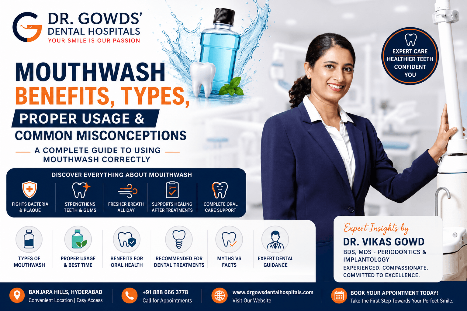 Mouthwash Benefits, Types, Proper Usage & Common Misconceptions