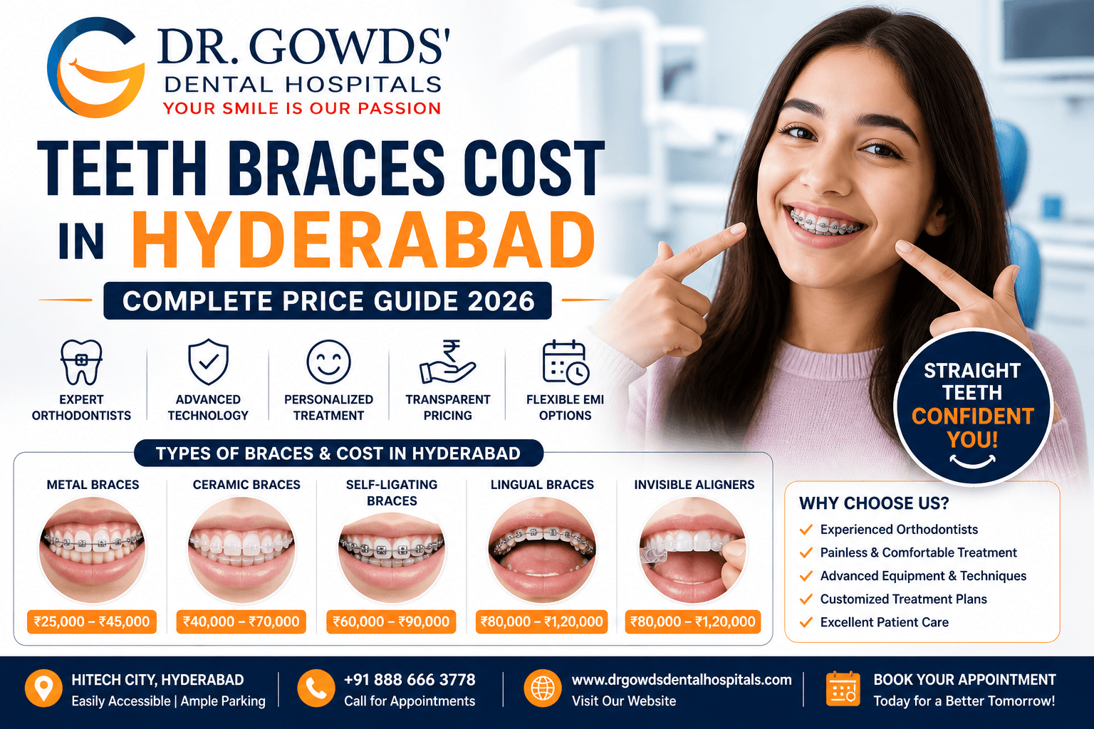 teeth braces cost in hyderabad