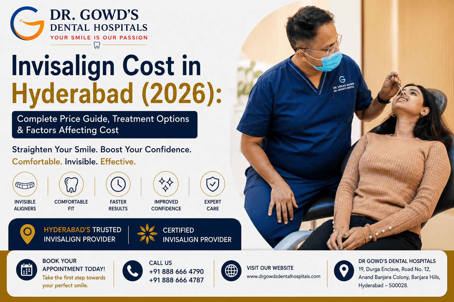 Invisalign Cost in Hyderabad (2026) Complete Price Guide, Treatment Options & Factors Affecting Cost