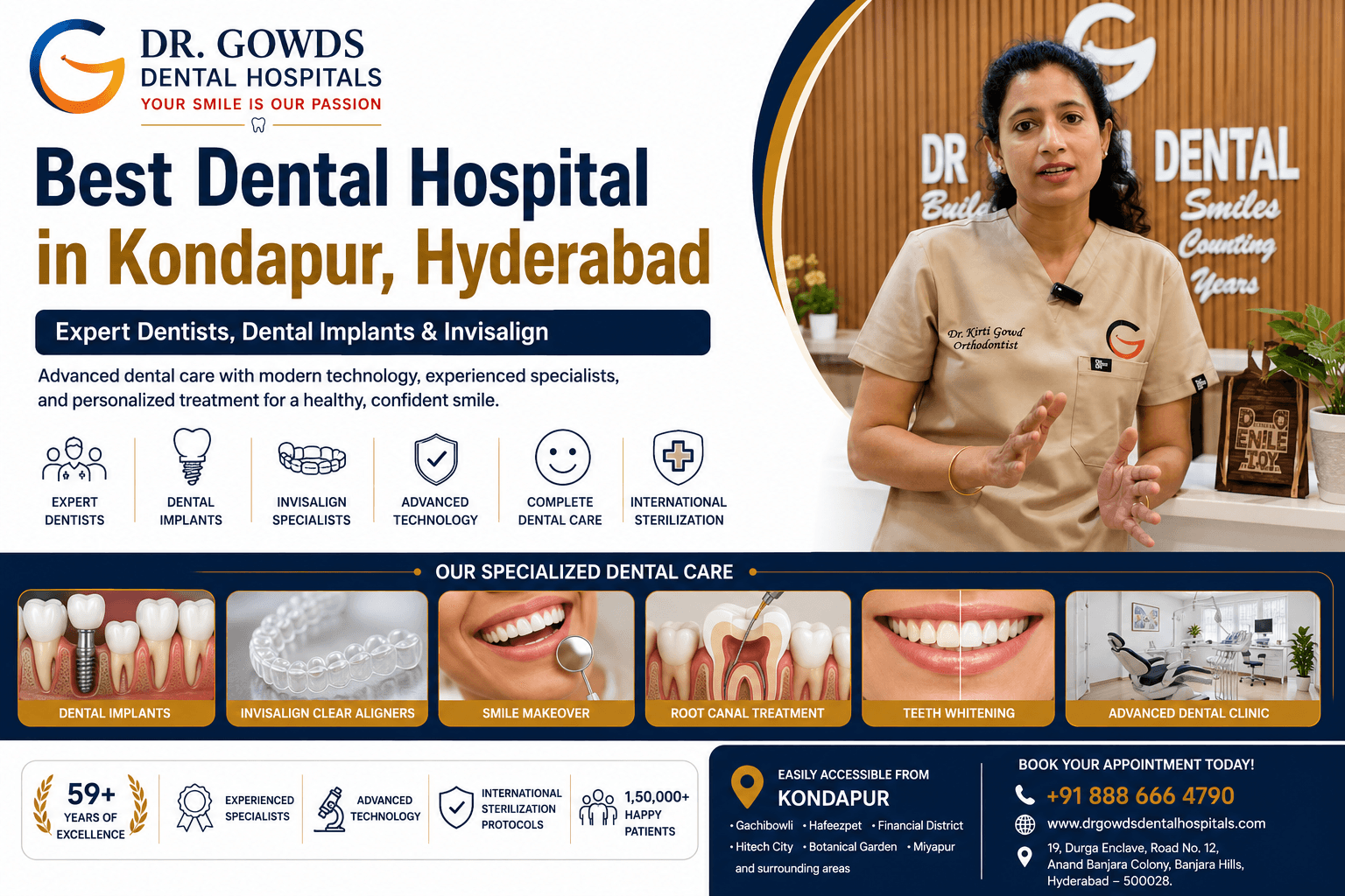 Best Dental Hospital in Kondapur Hyderabad Expert Dentists Dental Implants Invisalign